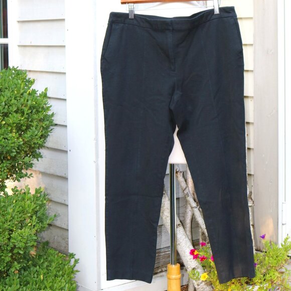 J Jill Plus Size Black Premium Bi-Stretch Center Seam Slim Ankle Pants Sz 16 - Picture 1 of 6